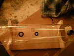 KR main body in wood jig with grommets and fitting.jpg